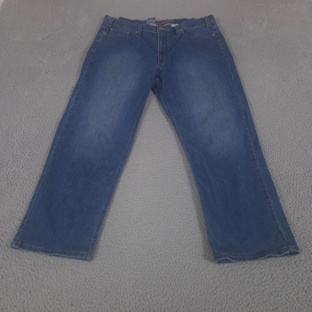 True Nation Jeans Mens 44x30 Blue Relaxed Fit Straight Leg Stretch Denim Casual